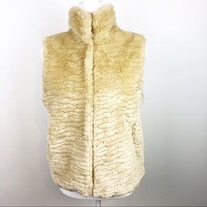 Luii Faux Fur Vest Tan Solid